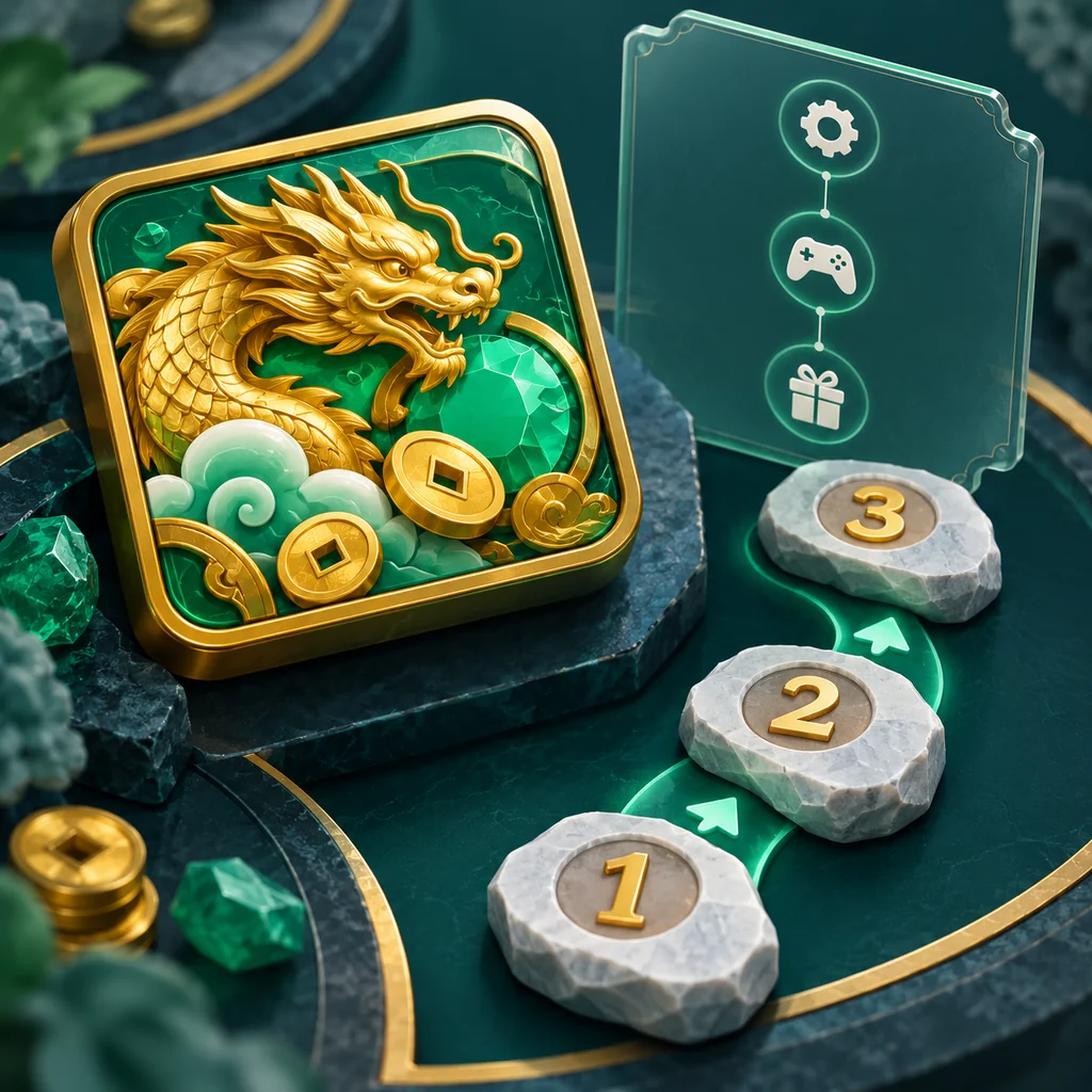 Overhead editorial detail of simple numbered-looking stepping stones without text beside a game tile